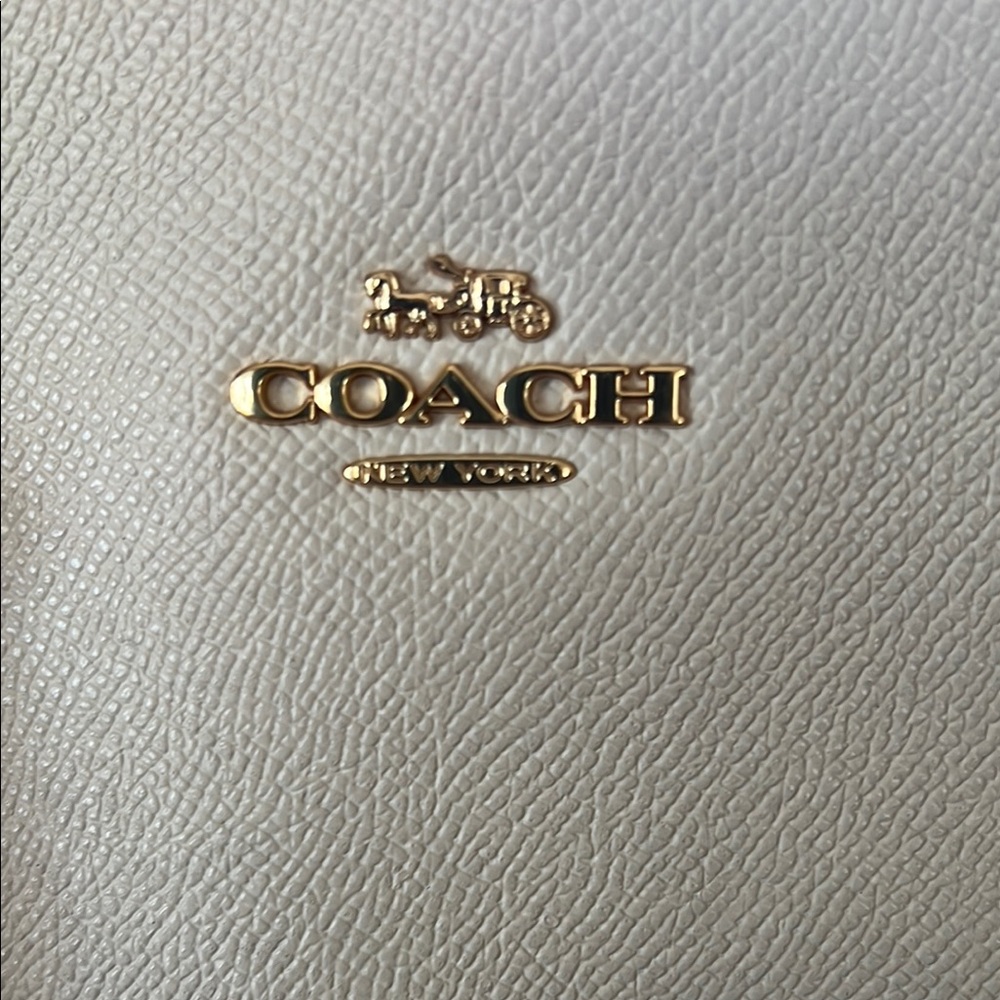 Coach Etta satchel Leather purse with Gold Logo